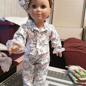 Handmade  18"doll pjs